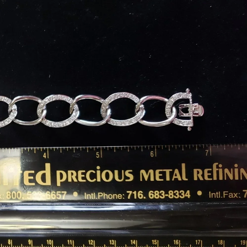 CHAIN LINK .925 CZ FASHION BRACELET